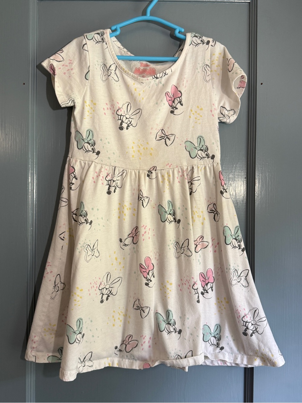 Girls' Pink Minnie Mouse Short Sleeve Casual Dress